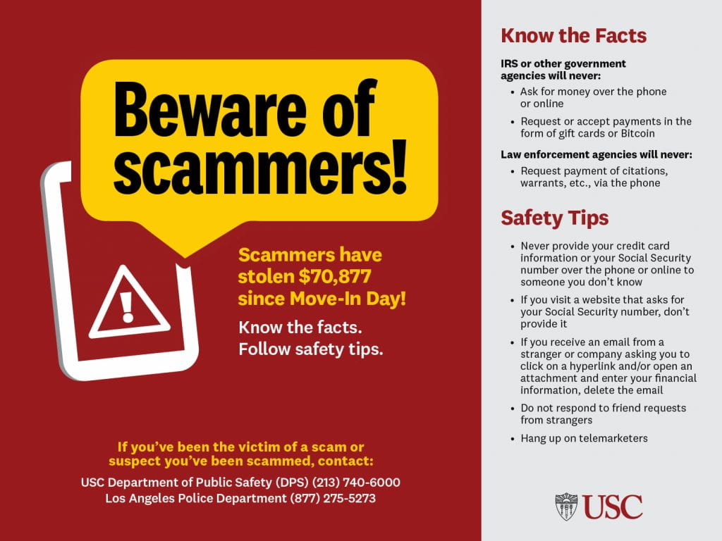 Beware of scammers tips